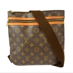 Louis Vuitton Brown and Gold Monogram Shoulder Bag